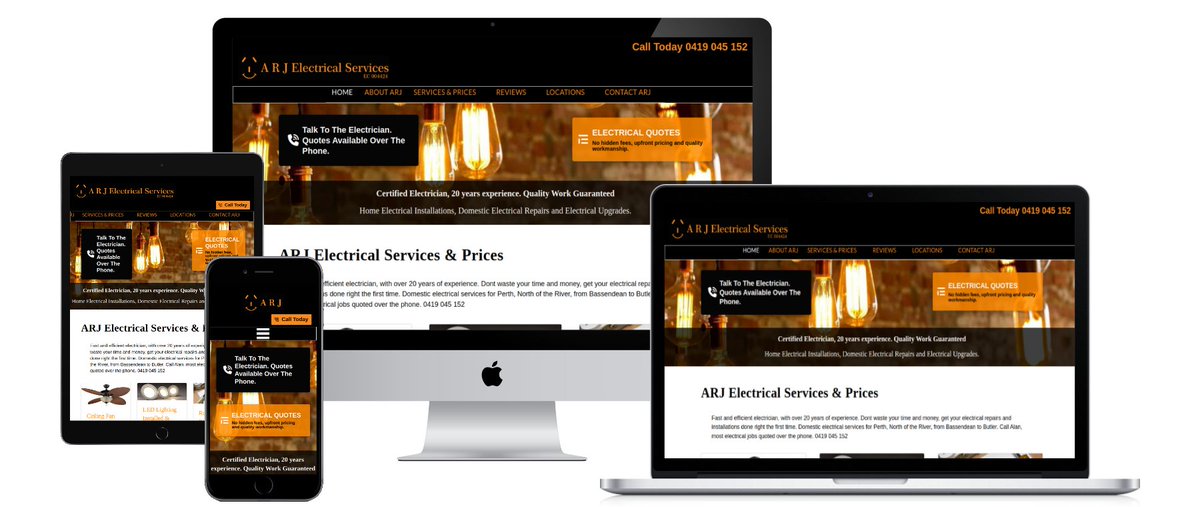 perthsitesweb's tweet image. ⚡️ ARJ Electrical Services
Keeping Perth’s northern suburbs powered with reliable, affordable electrical work for over 20 years — from LED lights &amp;amp; ceiling fans to smoke alarms &amp;amp; safety switches.
📍 Currambine
🔗 perthsites.com.au/ARJ
#PerthElectrician #NorthernSuburbsPerth