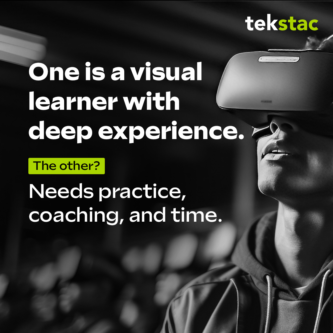 TekstacHQ's tweet image. Experience, learning style, and context shape outcomes.
Ignoring that means wasted effort, disengagement, and missed growth.
#EmployeeGrowth #WorkplaceLearning #Tekstac