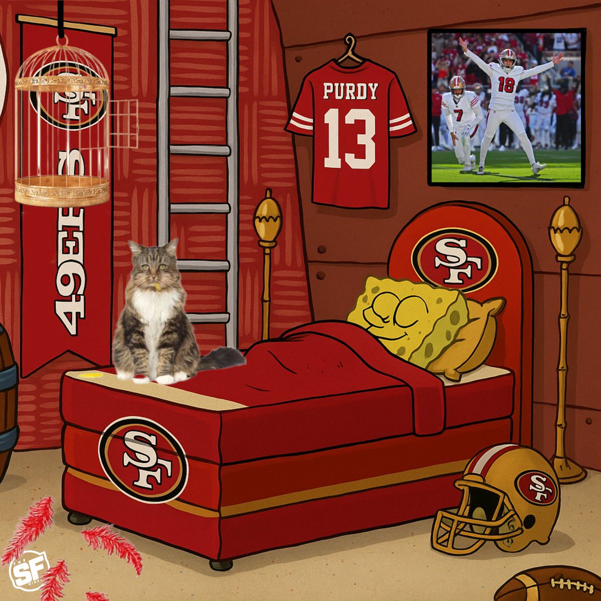 That undefeated sleep never gets old 😌

#49ers x #FTTB