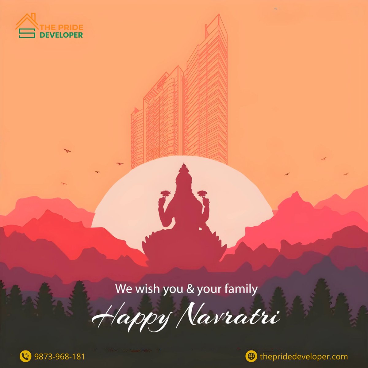 Pride_Developer's tweet image. This Navratri, let your dreams find their home. 🏠
Wish: Warm wishes for peace, prosperity & happiness this festive season 🙏
#Navratri2025 #DreamHome #ThePrideDeveloper
