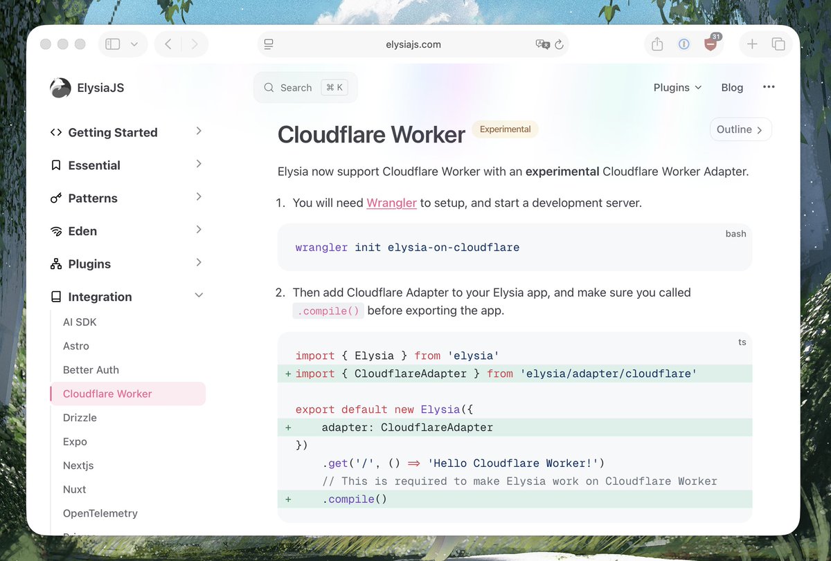 saltyAom's tweet image. You can now run Elysia on Cloudflare Worker
There are some caveats and limitations
But we believe that this will be a good start