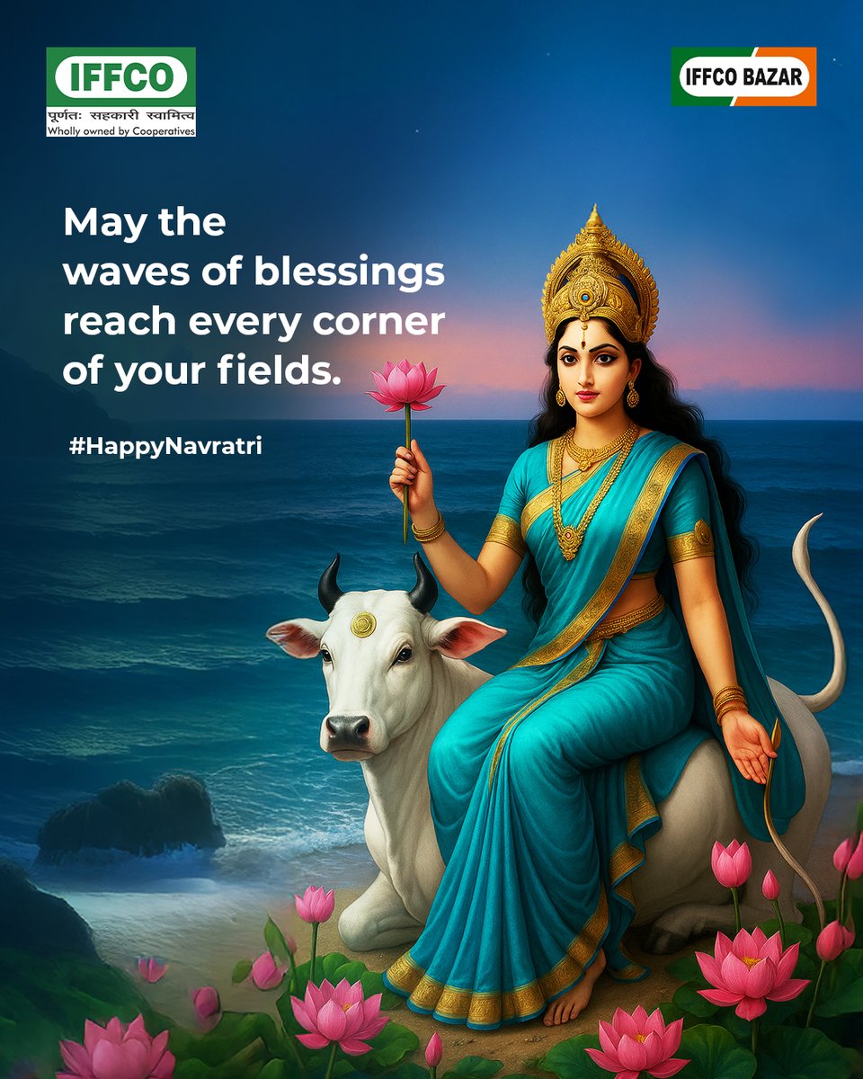 May the strength of nature and the blessings of the season bring prosperity to your fields.
This Navratri, let’s grow with gratitude and abundance.  

#HappyNavaratri #Navaratri2025 #IFFCOSagarika #Gratitude