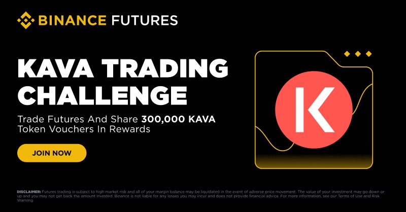 BinanceFutures's tweet photo. 🔥The KAVA Trading Challenge is now live! Compete for a prize pool of 300,000 $KAVA in rewards!  

How to participate: 
🔸Climb the KAVA trading volume leaderboard 
🔸Be among the first 500 traders to trade at least $15,000 on $KAVA 

Join Now 👇