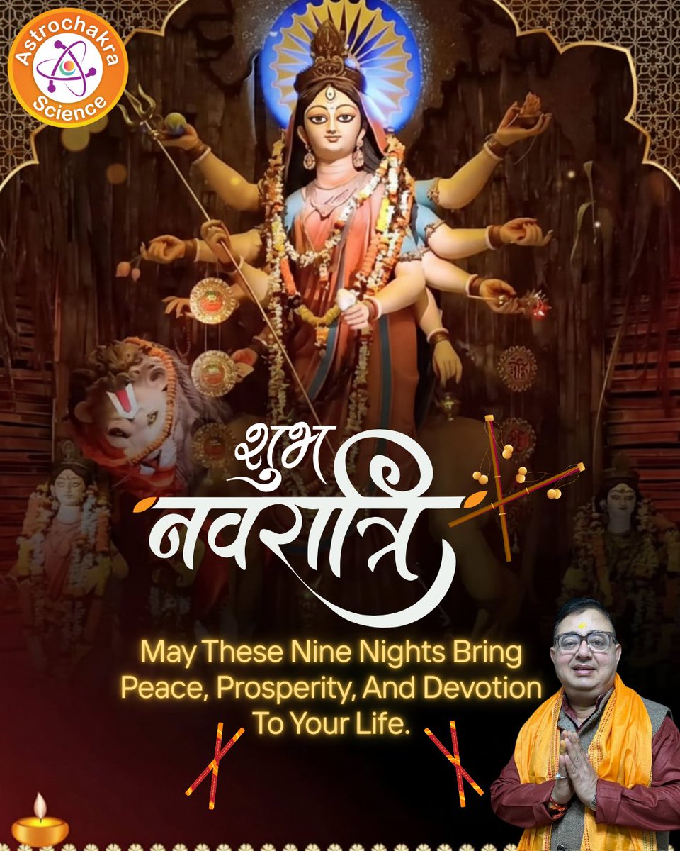 astrochakra_s's tweet photo. 🙏✨ May Maa Durga shower you with success, happiness, and prosperity. ✨Wishing you all a very Happy Navratri! 🙏 Jai Mata Di!

#Navratri #NavratriVibe #NavDurga #Durga #DurgaPuja #DurgaMata #NavratriFestival #Festivals #FestivalsOfIndia #NavratriWishes #AstrochakraScience https://t.co/1QRtuiM2H3