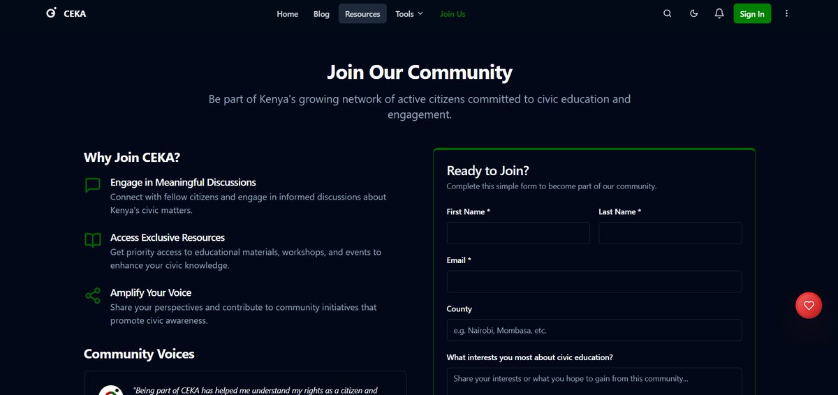 CivicEdKenya's tweet image. Join our community!

civicedkenya.vercel.app/join-community 

#CivicEducationKenya #JoinCommunity #CEKA