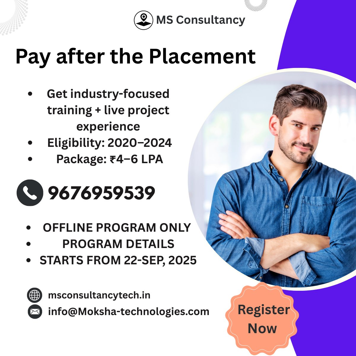 pavanmstech228's tweet image. Eligibility: 2020–2024 Graduates
  Website: msconsultancytech.in
 Register Now: lnkd.in/gQXuVWwX
#PayAfterPlacement #CareerGrowth #Freshers2020to2024 #PlacementProgram #MSConsultancy #TechCareers #JobReady #TrainingAndPlacement #OfflineProgram #SkillDevelopment
