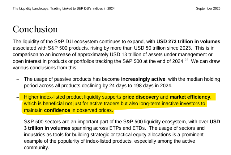 CTsatra's tweet photo. @profplum99 seen this Prof?...just passing it on...The Liquidity Landscape: Trading Linked to S&amp;P DJI’s Indices in 2024 https://t.co/5ApMiwCGJy