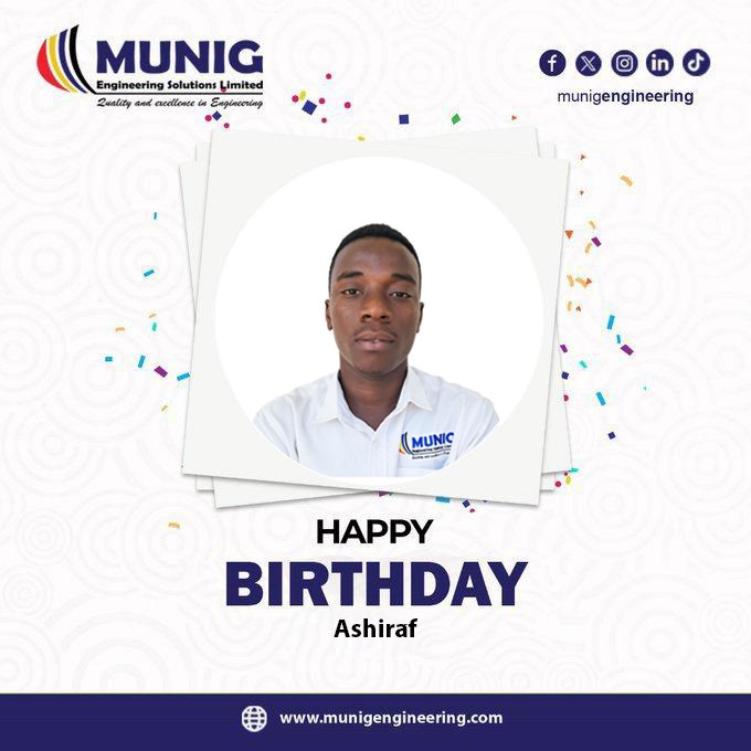 Munig Engineering Solutions (@munigengineers) on Twitter photo Happy birthday Ashiraf 🎂🎊 Happy birthday Ashiraf 🎂🎊