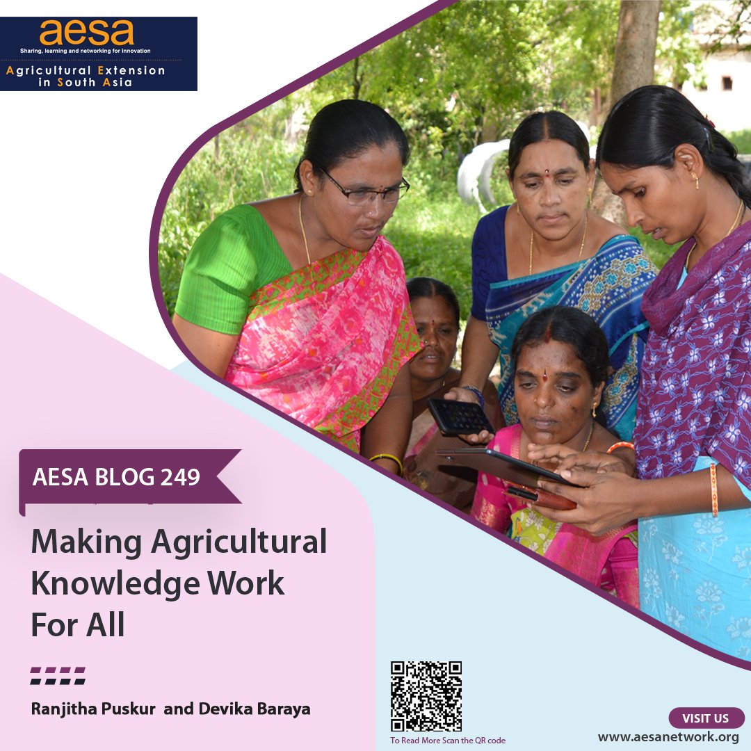 AESA_Network's tweet image. Agricultural knowledge isn’t one-size-fits-all. Gender, literacy, age &amp;amp; trust shape how farmers learn. To empower ALL farmers, we must design messages with them, not just for them, argues @r_puskur and @DevikaBaraya

Read more 👉 aesanetwork.org/making-agricul…

#AgExtension #Inclusion