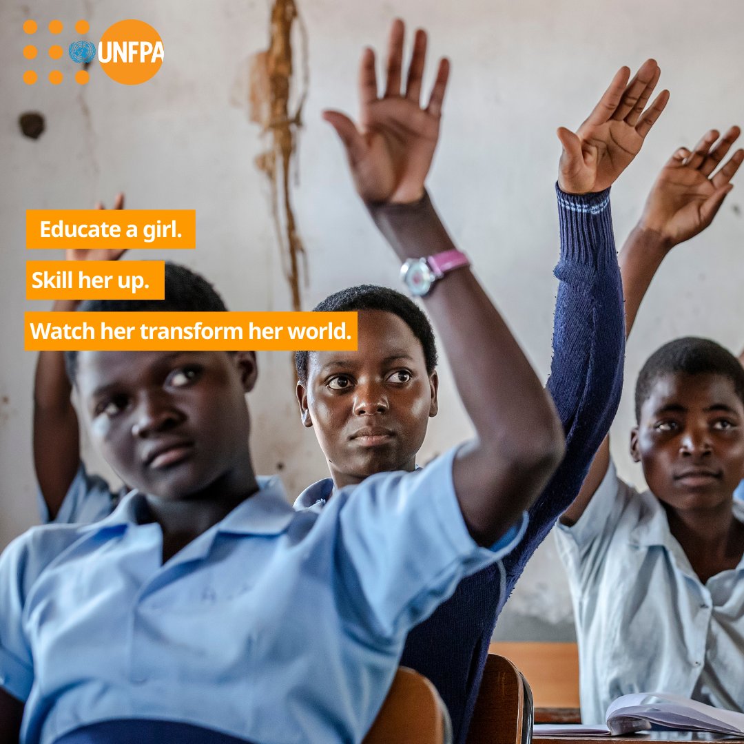 UNFPA Malawi (@unfpamalawi) on Twitter photo School’s back!Let's make this term count—for every girl.
Girls who stay in school are more likely to stay healthy, avoid early marriage, and build better futures for themselves and their communities.
Empower her. Educate her. School’s back!Let's make this term count—for every girl.
Girls who stay in school are more likely to stay healthy, avoid early marriage, and build better futures for themselves and their communities.
Empower her. Educate her.