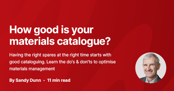 Is your materials catalogue helping or hurting your operations? 📦
Get the do’s and don’ts to cut costs, reduce downtime &amp; manage spares smarter. Read our article 👉 zurl.co/2Czd7