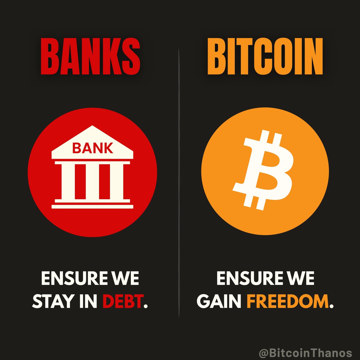 BitcoinThanos's tweet image. Bitcoin is freedom.