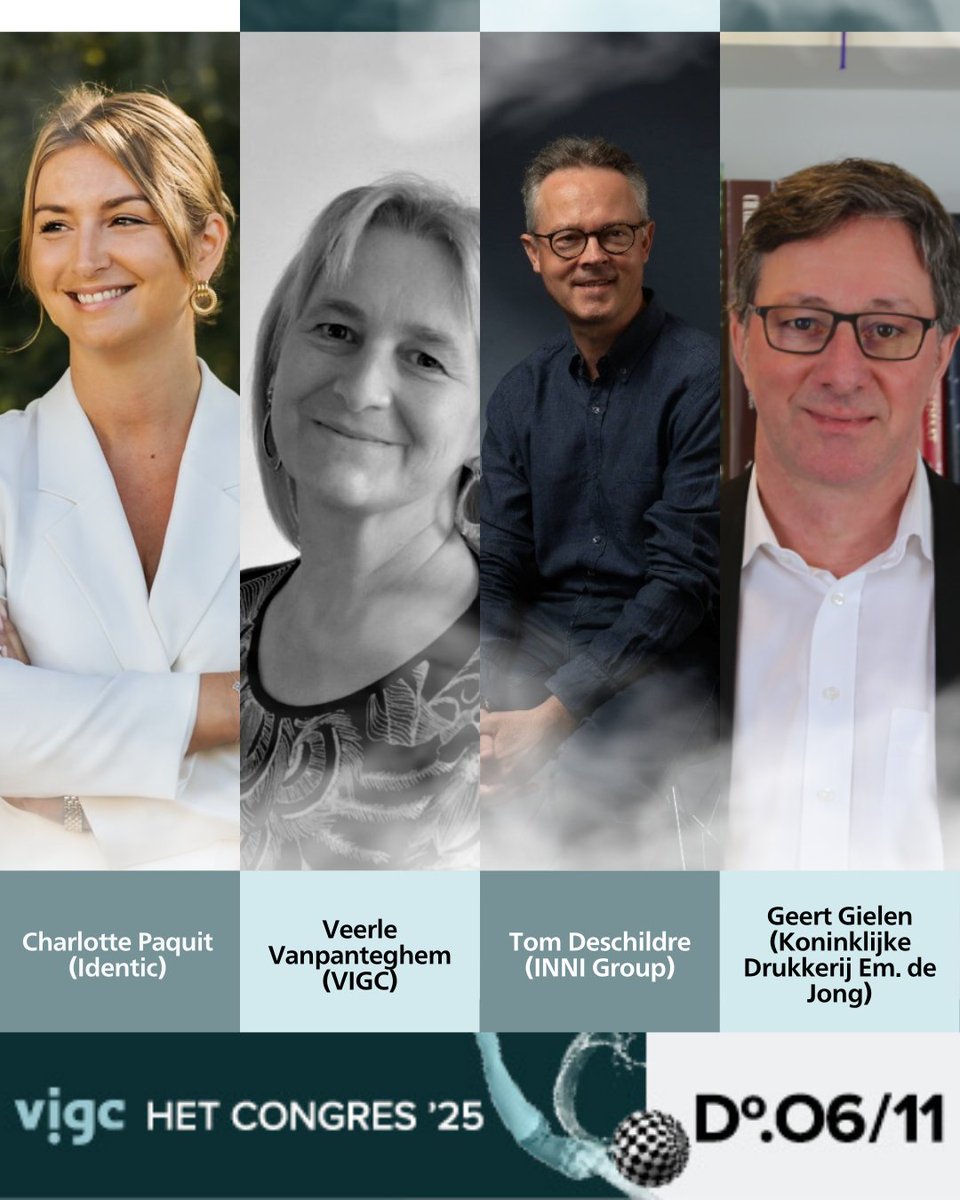 Zoals ieder jaar zal er op Het Congres 2025 een inspirerend panelgesprek plaatvinden.
Charlotte Paquit, Tom Deschildre, Geert Gielen &amp; Veerle Vanpanteghem bespreken de impact van innovatie, onder leiding van moderator Mieke Loncke.

📅 6 november
🎟️ Info: agenda.vigc.be/en/event/het-c…