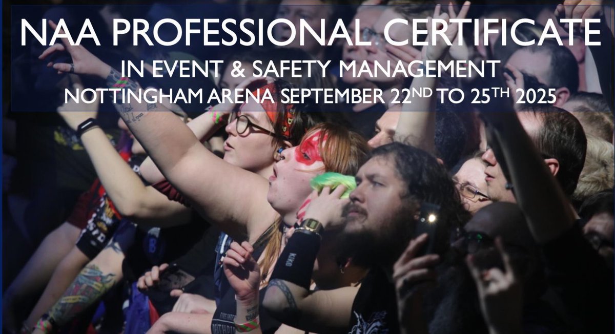 MOMConsultancy's tweet image. Will you be joining us this week for the latest NAA #courses? It all kicks off today in Nottingham with #eventtechnology &amp;amp; later this week there are sessions on #counterterrorism, #crowdscience &amp;amp; #pitdesign. Interested? Find out more here...buff.ly/ZjDjT47 @KempProfessor