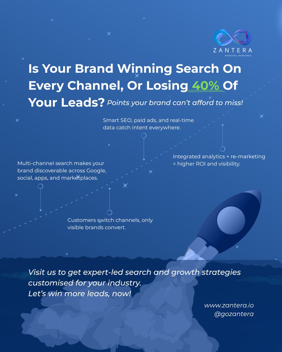 ZanteraGo's tweet image. Ready to be EVERYWHERE your customers search? 🚀
Dominate Google, social, and app stores in 2025. Unlock multi-channel SEO and demand-gen that converts.

#MultiChannelMarketing #SearchOptimisation #DigitalGrowth #BFSI #Retail #IT #LeadGeneration #Infographic #Zantera
