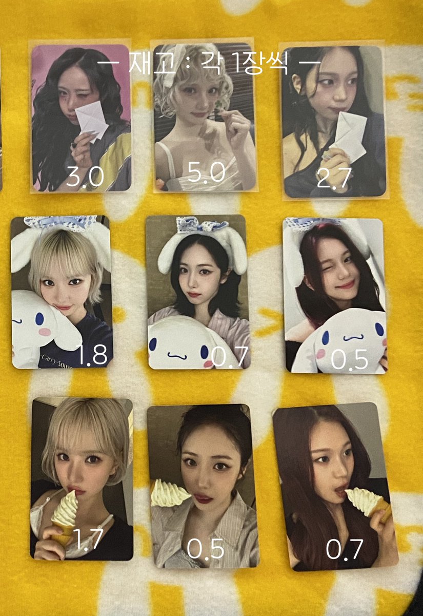 sellsol_'s tweet photo. 비비지 viviz 포카 포토카드 판매

원하는 포카, 배송비 미포함 가격 디엠주세요(금액없는것포함)
빛 아래 보이는 공정하자 하자X
구겨짐, 오염 외에 하자로 안 봐요 예민하면 구매X

인증 가능
‼️최소 1.0 이상 판매
구매의사확실한 경우에만 디엠

#viviz #비비지 은하 신비 엄지 위드뮤 에버라인 https://t.co/tg4KD8RzA8