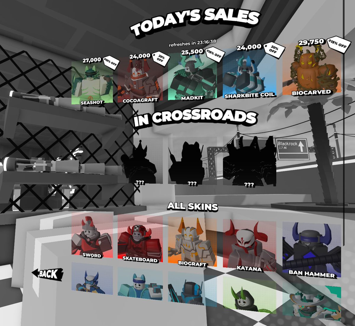 ZUKA SHOP IS FINALLY HERE!!!

enjoy discounts skins every day and even more to come in the future! 
even more stickers are available through the shop and some badges!! 
equip stickers in whatever slots you want!!! 
new rocket and skateboard redesigns!!!!

yay

#phighting