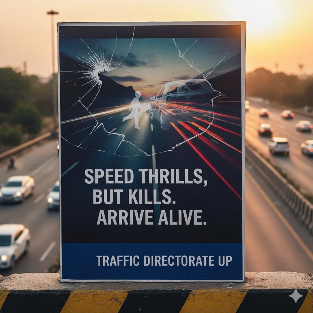 धीरे चलो, सुरक्षित चलो।

स्पीड बढ़ाओगे, जीवन गँवाओगे।