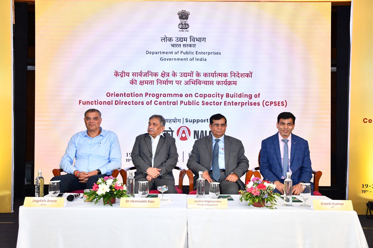 DPE_GoI's tweet image. Department of Public Enterprises organised an Orientation Programme for Functional Directors of CPSEs from 19th - 20th September in Puri.

The day 2 featured discussions on effective board functioning, DPE guidelines, arbitration in CPSEs, and strategic management for board…