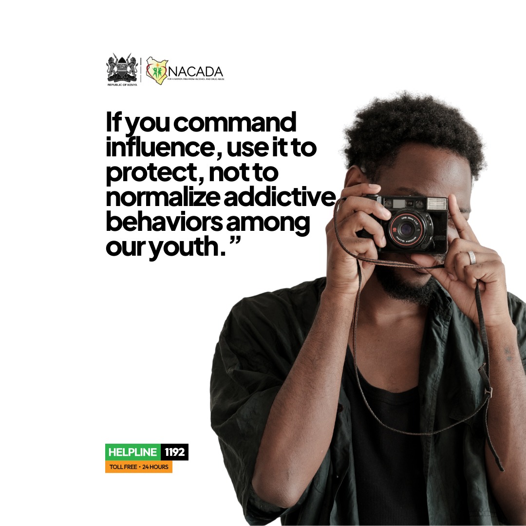 NACADA Kenya (@nacadakenya) on Twitter photo It's not just content. It's an invitation. 🍷
When a public figure glamorizes alcohol online, they're not just posting, they're influencing. And that influence puts our youth at risk.
The new National Policy is a crucial step: influencers should NOT be paid to promote drinks. It's not just content. It's an invitation. 🍷
When a public figure glamorizes alcohol online, they're not just posting, they're influencing. And that influence puts our youth at risk.
The new National Policy is a crucial step: influencers should NOT be paid to promote drinks.