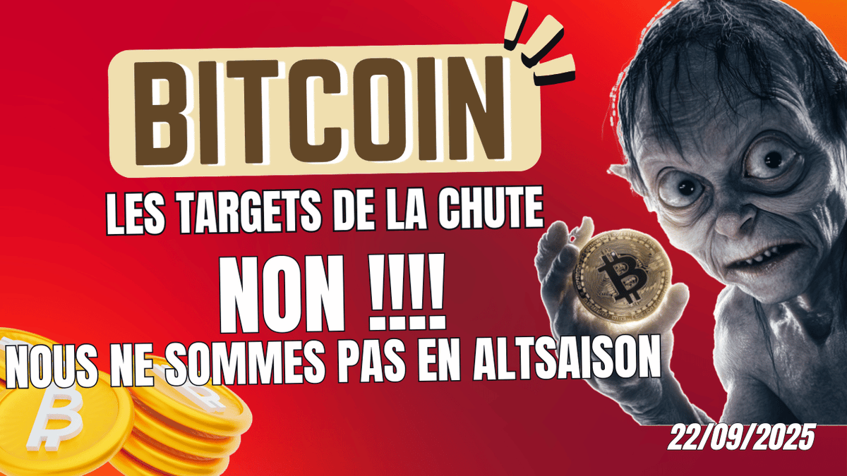 BITCOIN QUI CHUTE ! NON NOUS NE SOMMES PAS EN ALTSAISON 🚨 ANAKYSE CRYPTO &  NEWS ✓ Vidéo disponible içi : 👉 https://t.co/TUZE2eV2pw - Commentez ma  vidéo sur YouTube ✓ - Partagez