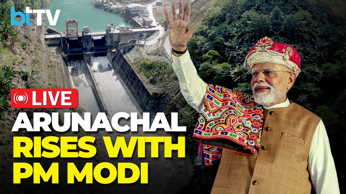 business_today's tweet photo. PM Modi In Arunachal: Lays Foundation For Hydropower, Convention Centre & Key Infra Projects
Watch LIVE: https://t.co/5OzYjrRtbS | #BusinessToday #PMNarendraModi #GSTRateCut #ArunachalPradesh #HydroPowerProjects https://t.co/58xRGxSz7l