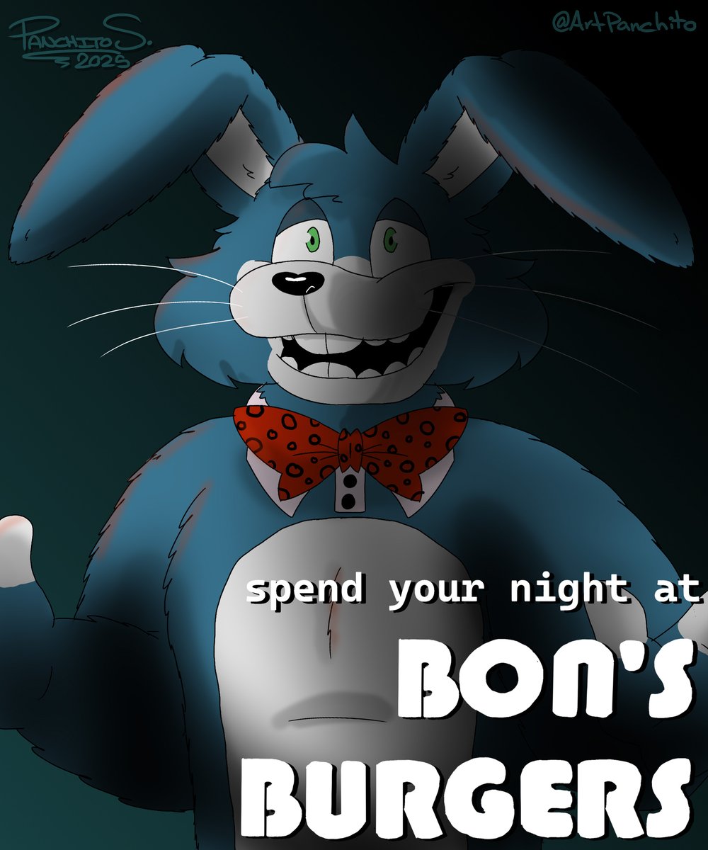 ArtPanchito's tweet photo. MORE POSTER OF BON´S BUERGERS IN MY STYLE.
🐰🐑🍔
#BonsBurgers #Posters #TheWaltenFiles #TwfBon #twf #digitalart #thewaltenfilesfanart #Twfsha #waltenfilesfanart #artwork #BontheRabbit #ShatheSheep #Reference #HorrorCommunity #FNAFVHS https://t.co/gw8GxdPDFa