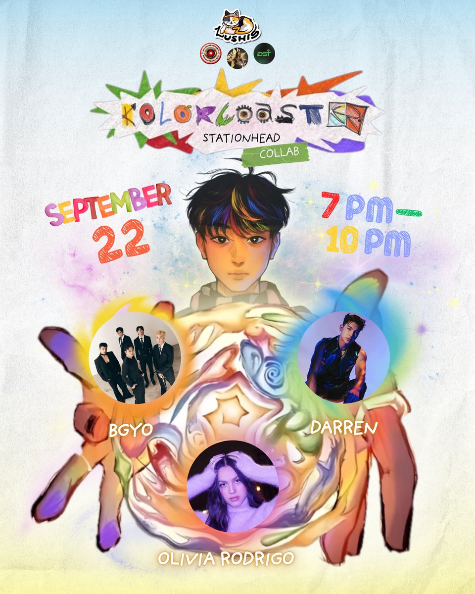 [🎧]

Day 3 is painted in shades of Indigo, with U! Ride along with BGYO, OLIVIA, and DARREN as tonight’s #KOLORCOASTER stream takes us deeper into the music. 🚇🎢

🕛 Sept 22 | 7–10 PM
🔗 stationhead.com/c/zushis

#KOLORCOASTERstreamingparty
#Indigo #Maki <a href="/clfrnia_maki/">Maki *ੈ✩‧₊˚</a>