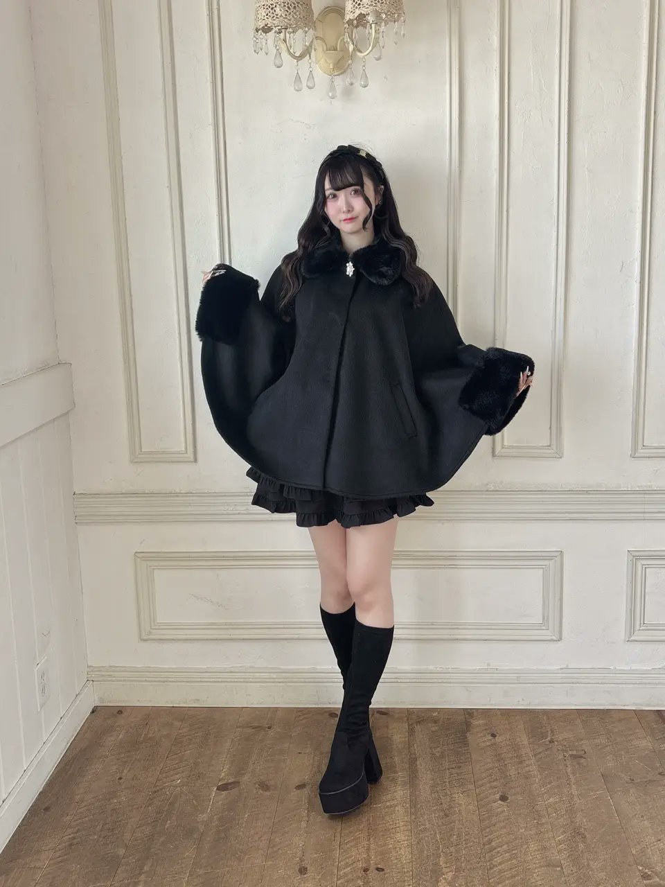 未使用タグ＊evelyn ビジューコート 黒 ブラック evelyn ビジューコート 黒 ブラック - メルカリ