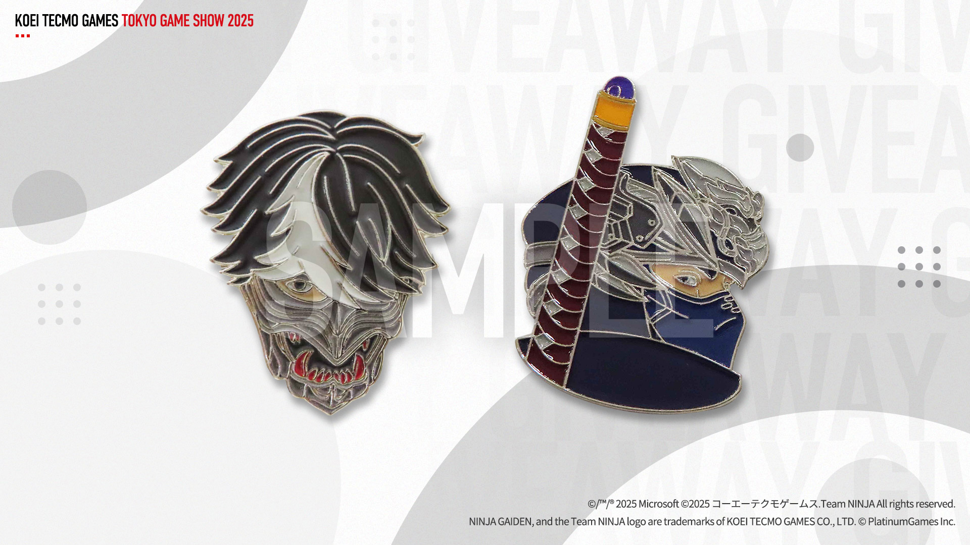 TGS2025 NINJA GAIDEN 4 ピンバッジ