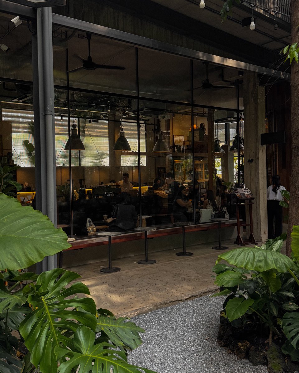 Picco Vicolo 🌿🌳☕️ : ถ้าให้พูดถึง community mall สุดไฮป์ย่านลาซาล ก็ต้องนึกถึงโครงการ Dadfa Lasalle ที่รวบรวมร้านเก๋ๆ ไว้เพียบ แถมร่มรื่นย์ด้วยเพราะมีต้นไม้เยอะมาก ไวป์ดีสุดๆ ซึ่งแน่นอนว่า สาขาที่ 3 ของ Piccolo Vicolo ก็เลือกปักหมุดที่นี่ เอาจริงเข้ากันมากทั้งสถานที่และตัวร้าน