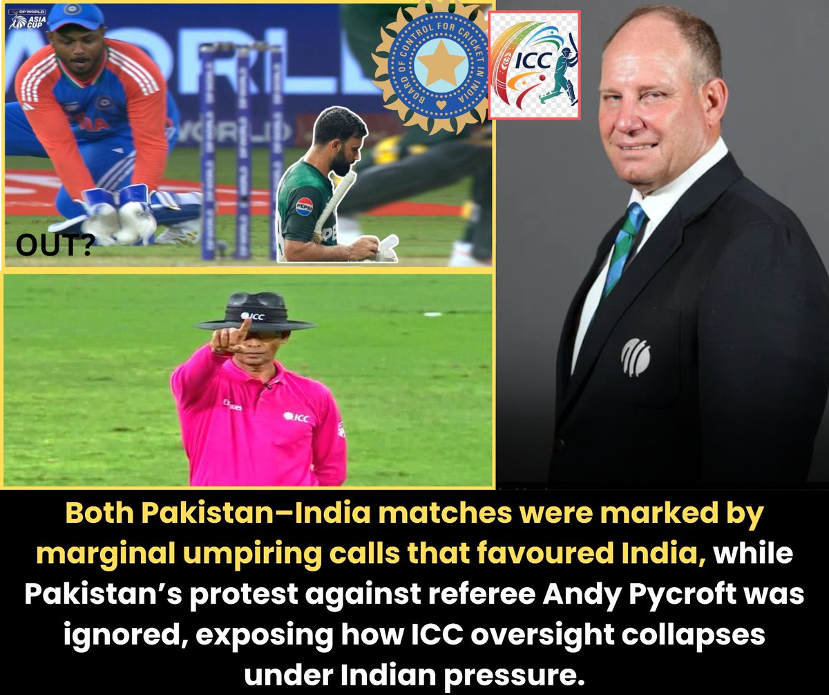SiyasiAinak's tweet photo. Umpiring doubts ignored, protests silenced, handshakes refused — cricket reduced to politics. ICC’s credibility bends under financial dependence on India.
#Cricket #GameSpirit #SportsPolitics https://t.co/TSZOnC70TS