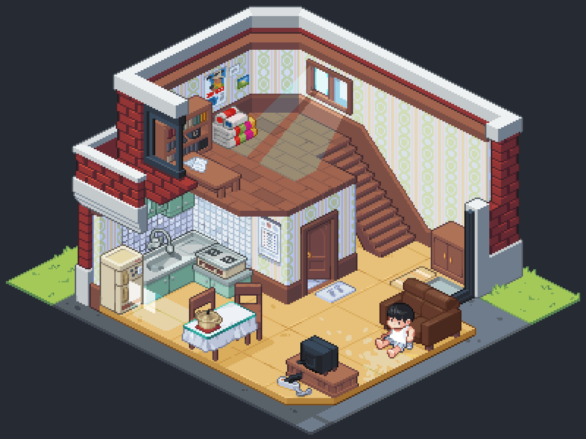 House
#pixelart #aseprite #ドット #isometric