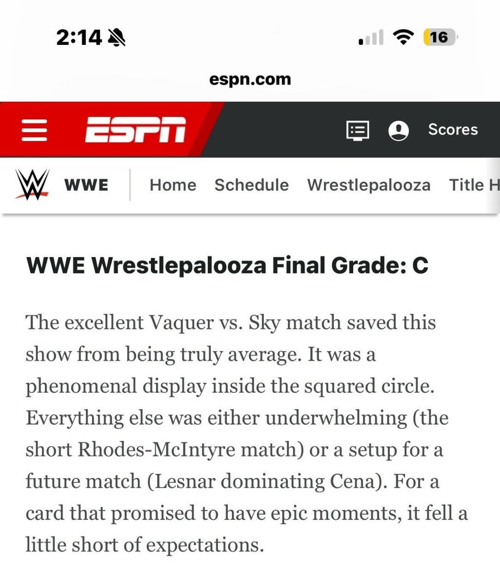 LOL 😆) 😆 🤣 😂 😹 😆) 😆 🤣 😂 
     - Even ESPN shitted on WWE Wrestlepalooza 😆 🤣 😂 😹 💀☠