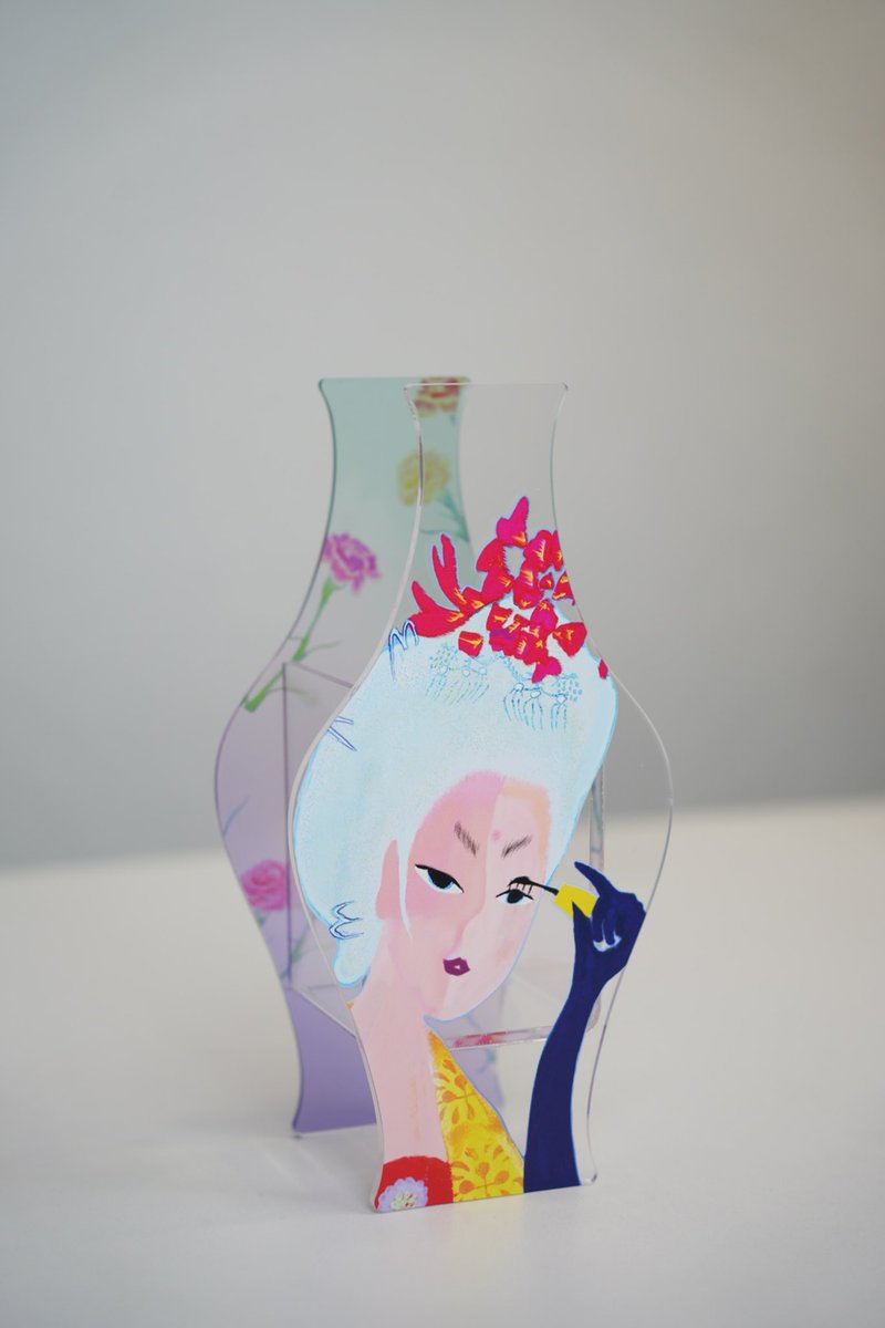 yongzhang0104's tweet image. Original design:Flower maid art vase #illustration