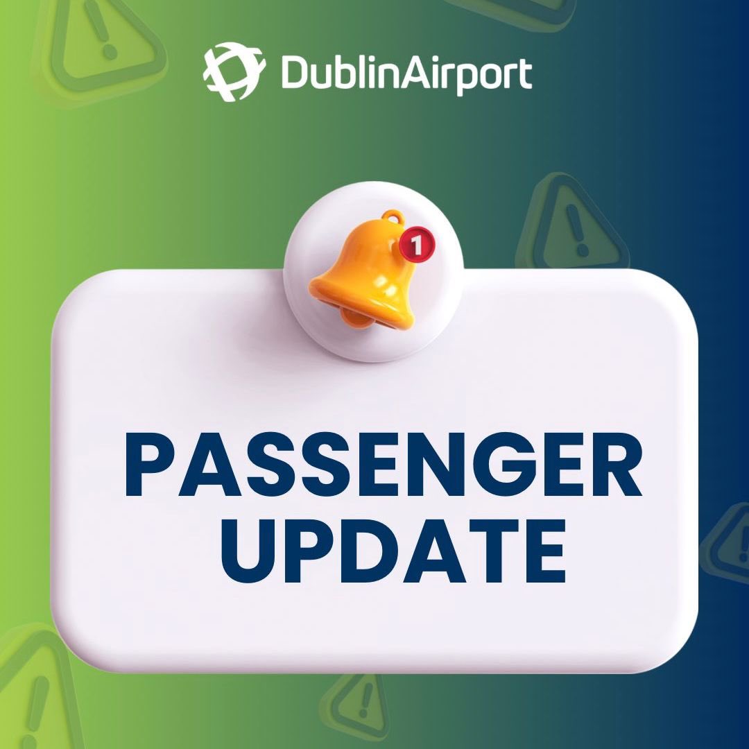 Passenger Update - Monday @ 07.15

The Dublin Airport team is continuing to support airlines today (Monday) as they manage ongoing disruption from a technical issue that is affecting check-in and boarding systems at several airports in Europe.

1/4 🧵