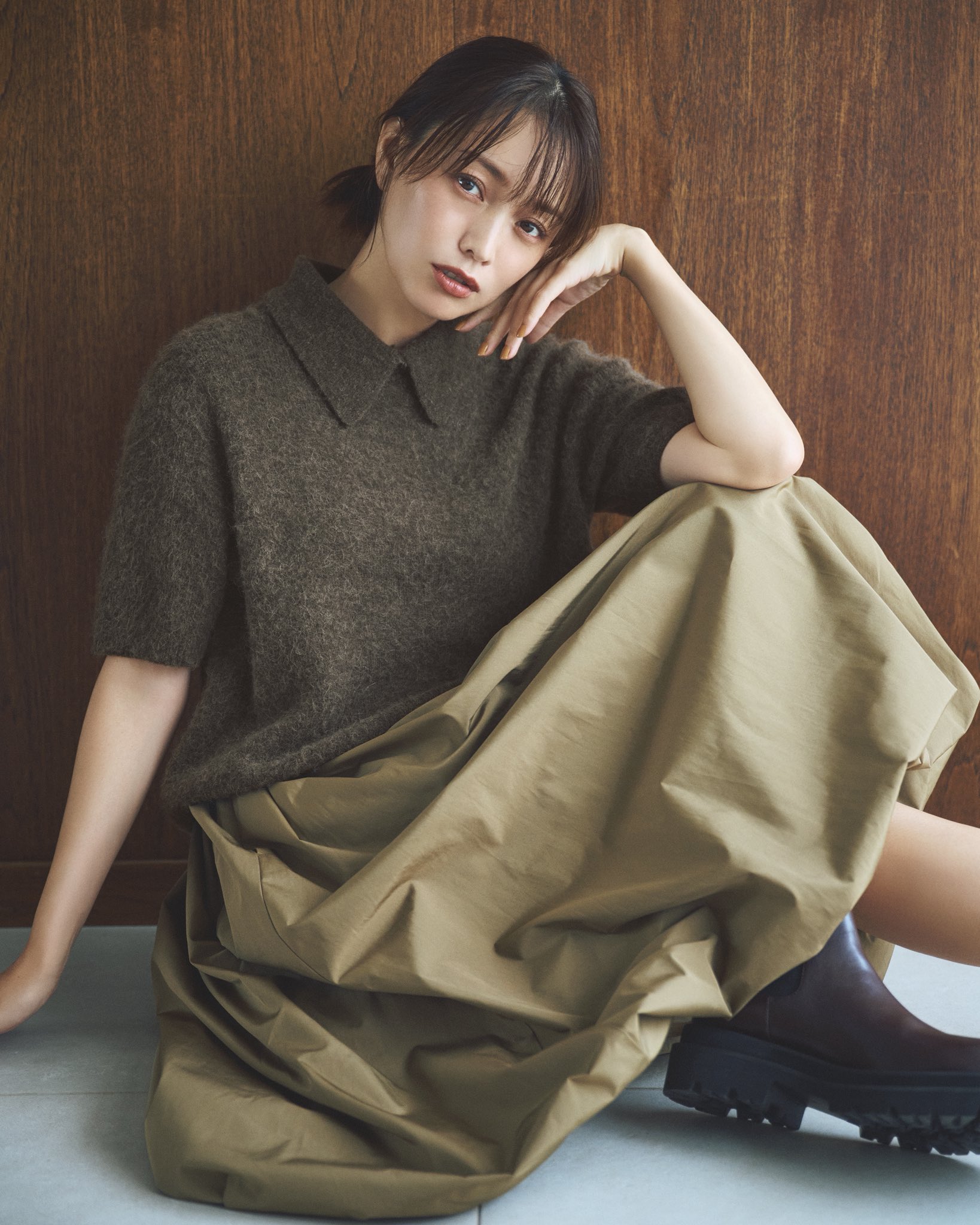 新品タグ付　クロップド丈モヘアニットトップス　茶色　Mila Owen Mila Owen on X: 