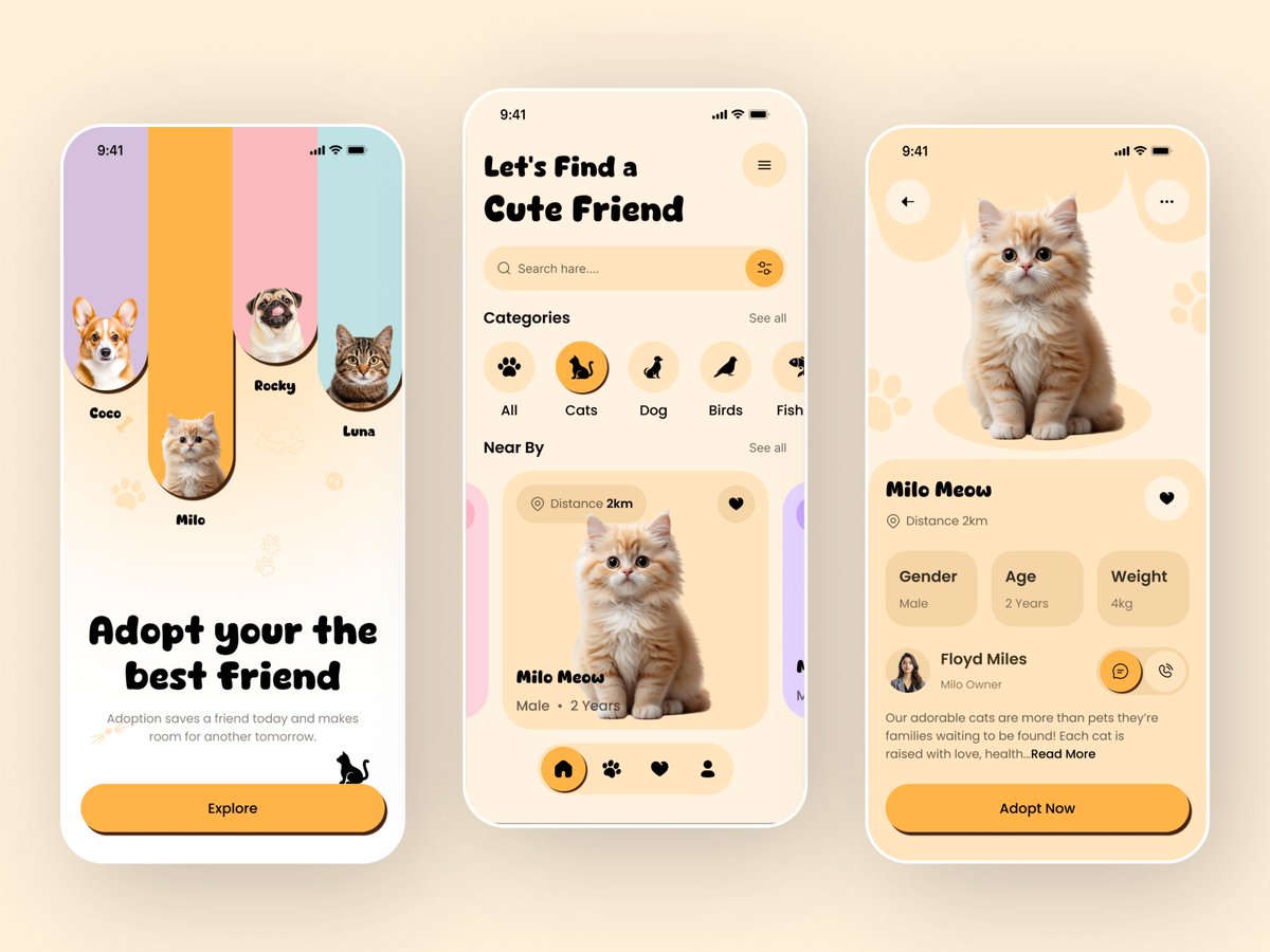 HelalHossain09's tweet photo. Hi guys! ๐
This is my latest Project Pet Adoption Mobile App
Feel free to contact me:๐
๐ Gmail: helalhossainuix@gmail.com
๐ WhatsApp / Telegram: +8801400280099
#AdoptDontShop #PetAdoption #RescueLove #ForeverHome #AdoptAPet #PetRescue #FureverFriend https://t.co/PZSvugJ8xu