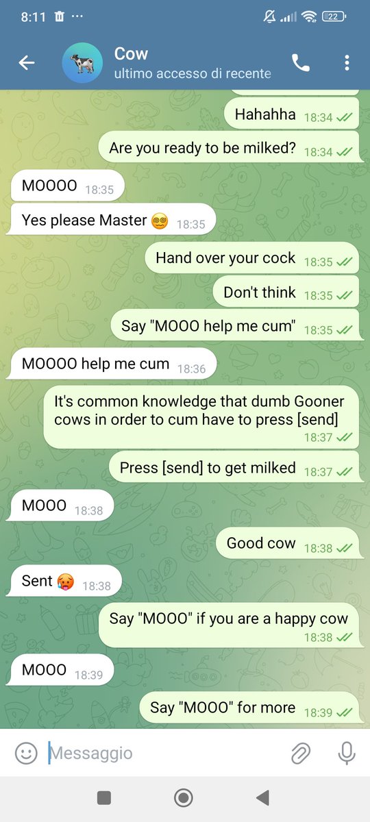 NotAFindomScam's tweet photo. This horny cash cow wondered into my dm’s. 
He was needy to be milked so I gave him some temporary relief.
I’m sure he will be back soon for me to milk more out of him.

MOOO in my DMs if you need the same treatment 🐮.

Remember I'm always here to help you, not a findom scam 😉. https://t.co/Jh2kqCInUx