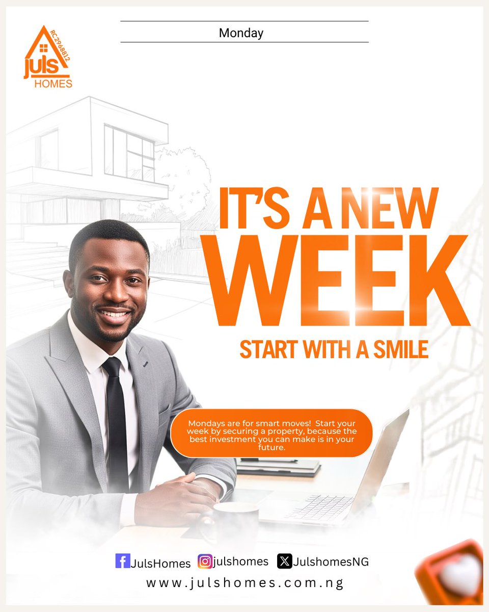 JulshomesNG's tweet photo. A new week that begins when you’re building your future on your own land is the best😁

Welcome to an amazing week of unending smile. https://t.co/Yj0hNJied6