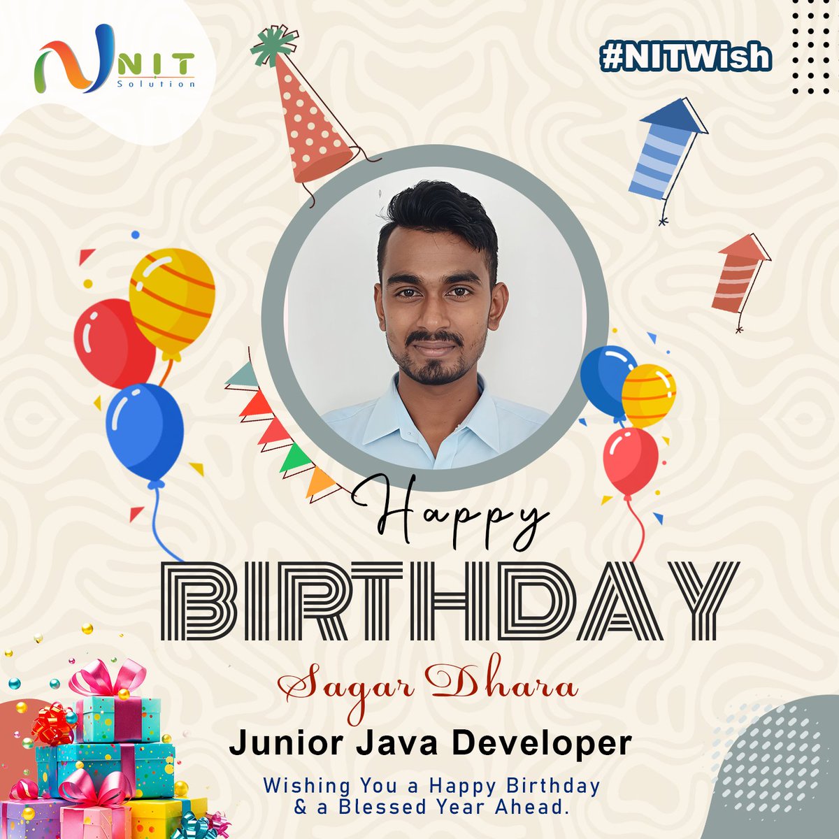 nit_solution's tweet image. 🎉 Happy Birthday, Sagar! 🎉

Wishing you endless joy, success, and good health in the year ahead. ✨
Today, we celebrate not only your special day but also the dedication, positivity, and energy you bring to our team every single day. 💼🌟