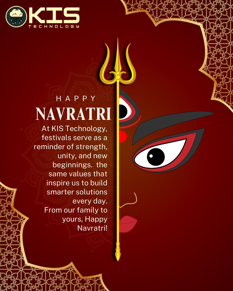technologykis's tweet image. At KIS Technology, we believe festivals remind us of strength, unity &amp;amp; new beginnings — the same values that inspire us to build smarter solutions every day.

From our family to yours, Happy Navratri! 🌸

#HappyNavratri #KISTechnology #FestivalOfIndia #Blessings #NewBeginnings