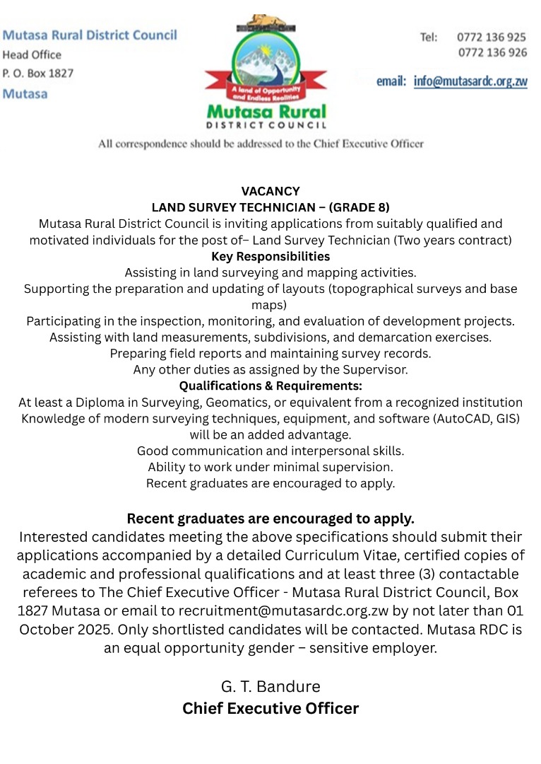 Mutasa Rural District Council tweet media