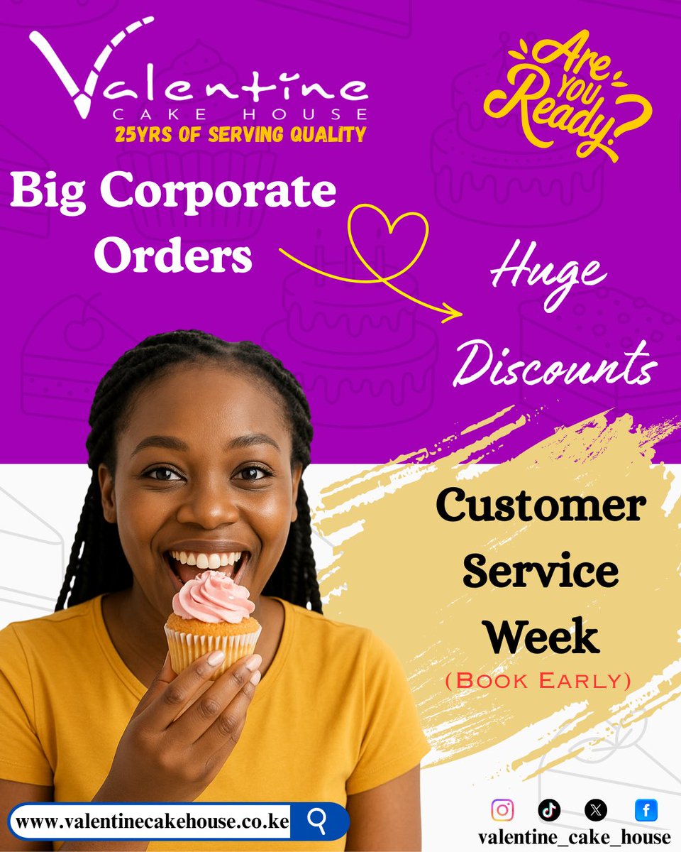 Customer Service Week loading… 

Which squad is copping the sweetest corporate discounts first? 😎

#valentinecakehouse #servingyouhappiness #officeflex #customerservice #customerserviceweek #csweek