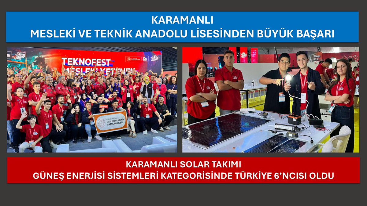 KARAMANLI MTAL TEKNOFEST TÜRKİYE YARIŞMASINDA 6. OLDU karamanlihaber.com/2025/09/22/kar…
