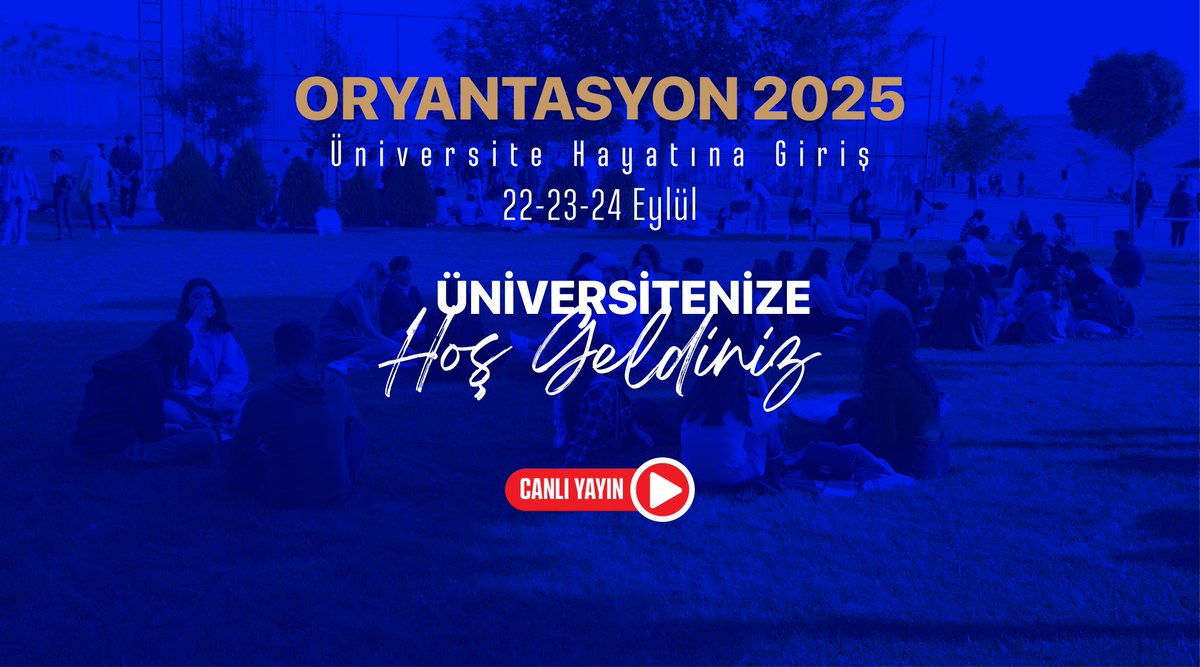 Sevgili HKÜ'lüler 👩🏻‍🎓👨🏻‍🎓

"INT-100 Üniversite Hayatına Giriş Dersi" BAŞLIYOR 📢

Bu heyecanı bizimle yaşayın ❗

Canlı Yayın

⬇️👇⬇️

youtube.com/live/MHIYESW5t…

#hkunv #Oryantasyon25 #HasanKalyoncuÜniversitesi #EvineHoşGeldin #ÜniversiteHayatı #ÜniversiteHayatınaGirişDersi