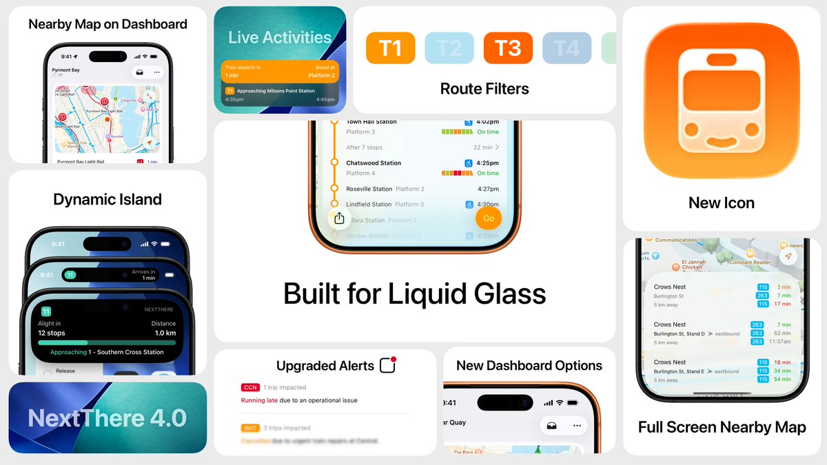 NextThere 4.0 has arrived! 🎉 Redesigned for iOS 26. Track your journey on your lock screen with new Live Activities. Explore your city with our live transit map. Go get it 📲 apps.apple.com/app/apple-stor…