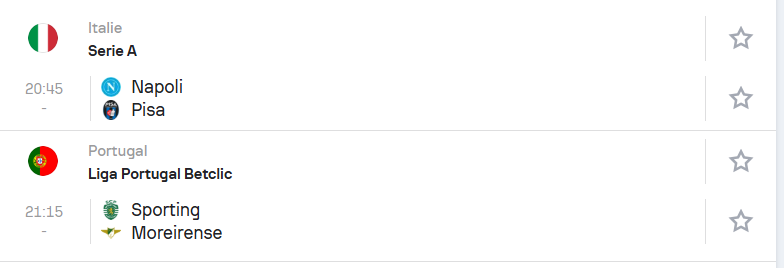 Bah... je comprends pas.... je croyais que toute l'Europe ne jouait pas ce soir selon <a href="/ImmigreParisien/">L’immigré Parisien</a> ...

Et pour être complet, un joueur de Naples, McTominay, fait partie des 30 nominés pour le trophée...