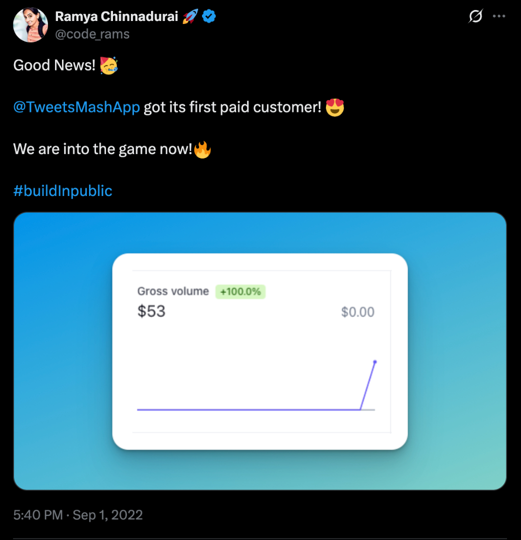 code_rams's tweet image. It took 7 months to make $0.
And 1 small comment to make $1.
Here’s how I got my first $1 online 👇
We launched our first product on Feb 5, 2022.
Excited, but unsure. So we didn’t even add pricing.
For 7 months: building, fixing, doubting.
Always wondering: “Will anyone ever…