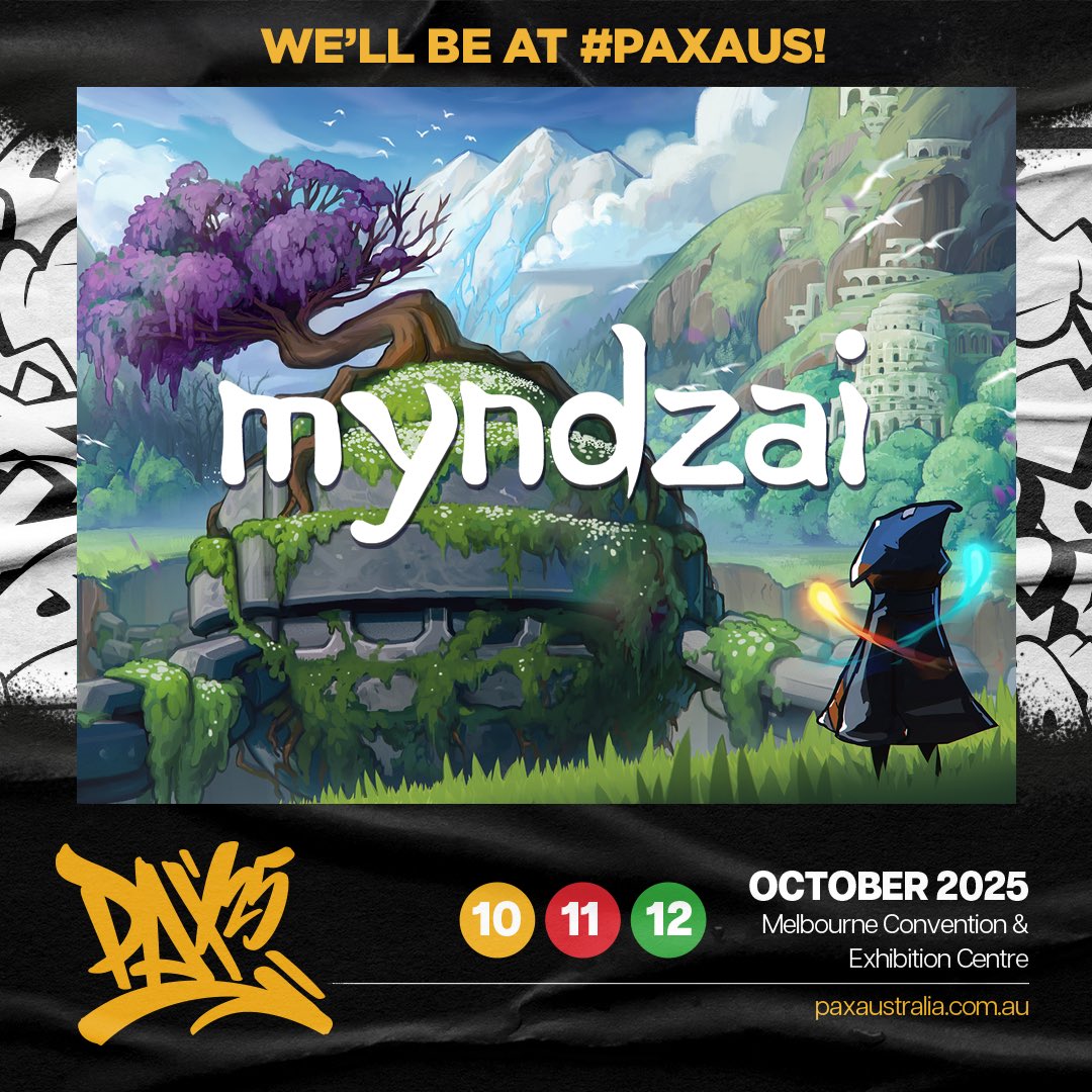myndzaigame's tweet photo. Play Myndzai at #PAXAUS!

We are thrilled to share Myndzai has been selected to feature in the Together Lounge at this year’s PAX Australia!

Say hi, play our demo, share your feedback, and help us make Myndzai a space that welcomes all backgrounds, identities and abilities!⚡️ https://t.co/Lo9UkXANcH